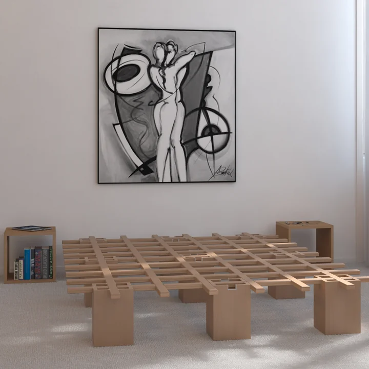 The Tojo system bed in the bedroom