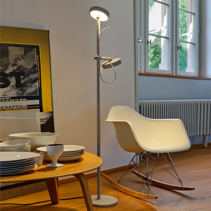 U-Turn floor and reading lamp from Belux