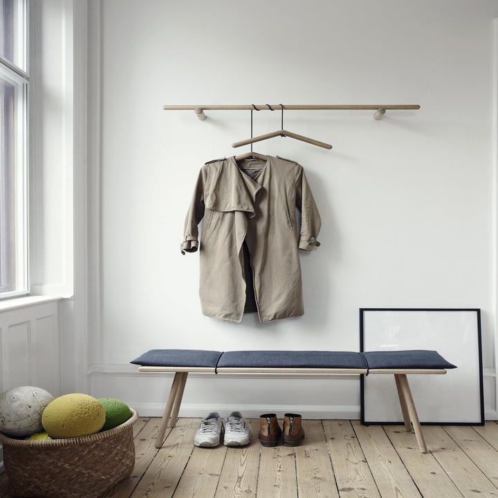 Skagerak - Georg Bench, coat rack, hanger, oak wood