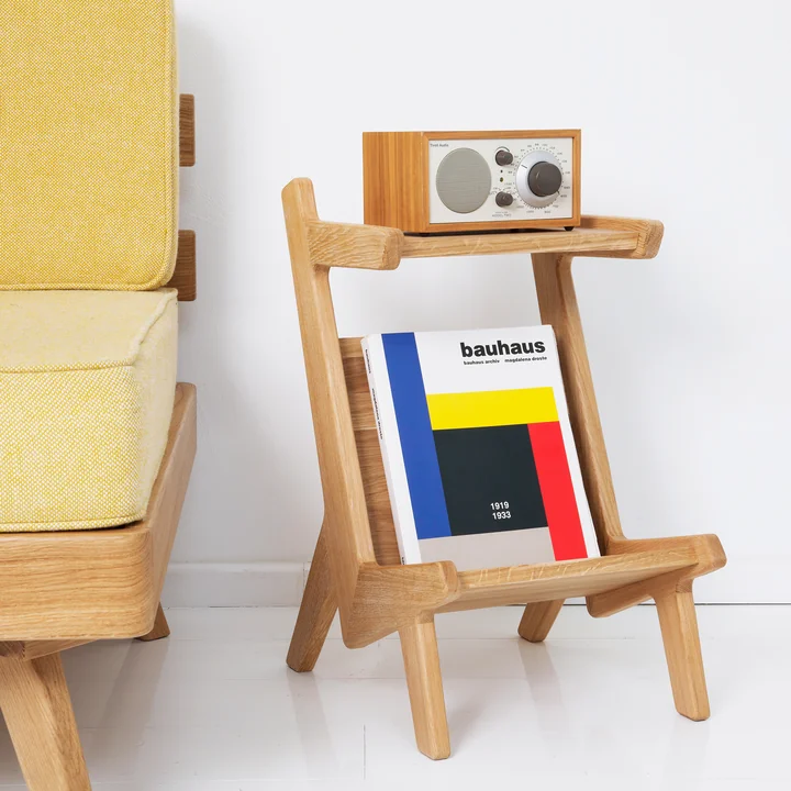 The Tivoli Remix Sound Coffee Table from The Hansen Family next to the sofa