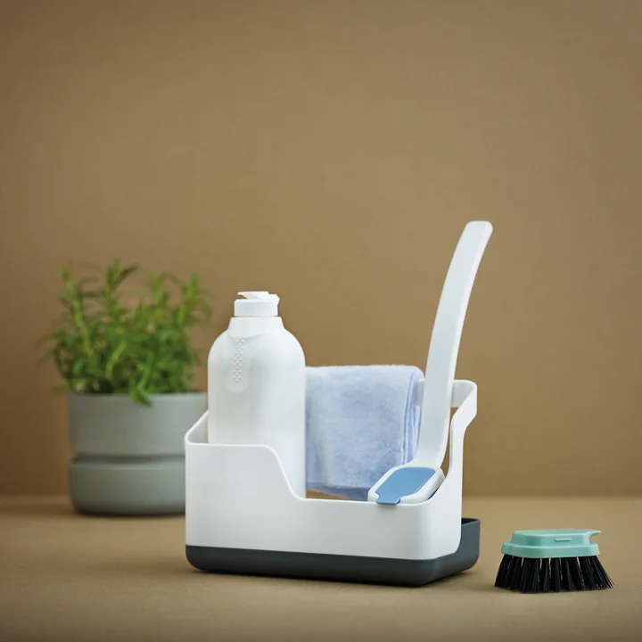 The Sink-Caddy sink storage box from Rig-Tig by Stelton with sink brush