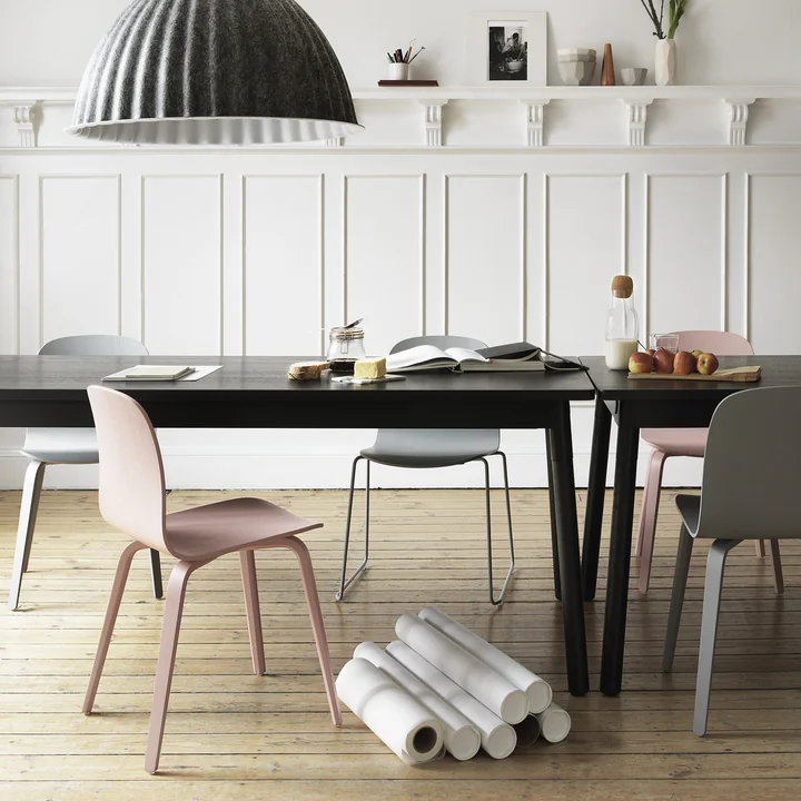 Muuto - Visu Chair, wood, wire - group
