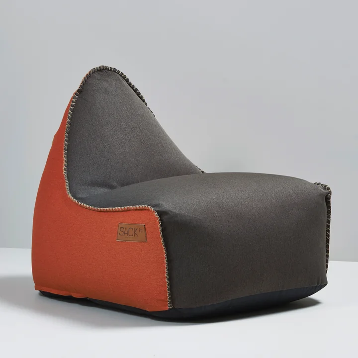 Sack it - Retro it Indoor beanbag, brown / orange