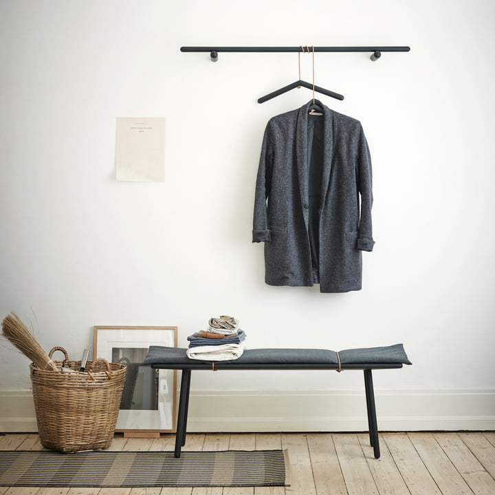 Skagerak - Georg Coat hanger, bench, wardrobe, black