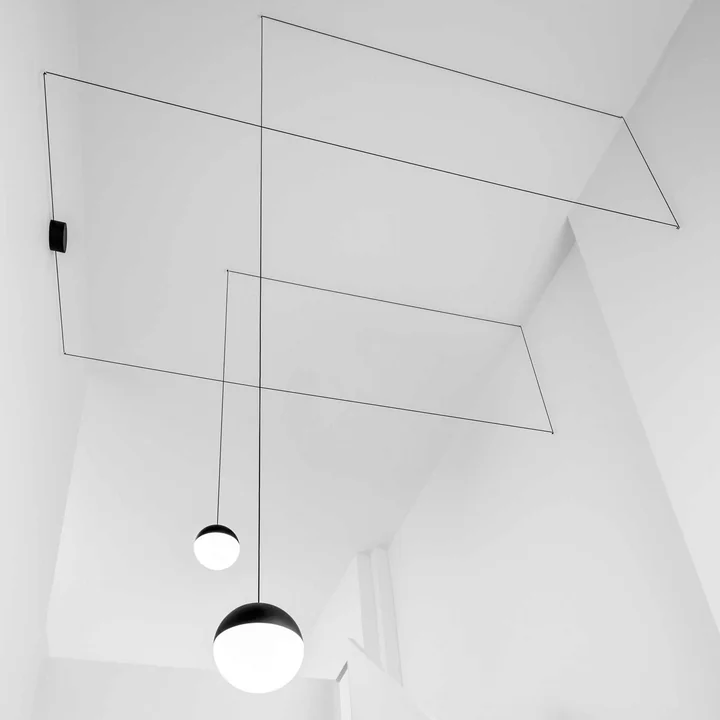 String Light Pendant lamp ball head from Flos in black