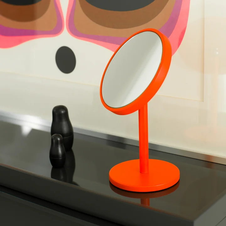 The Beauty Makeup mirror from Schönbuch in orange