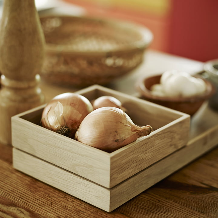 The Nomad Tray from Skagerak with vegetables and fruit