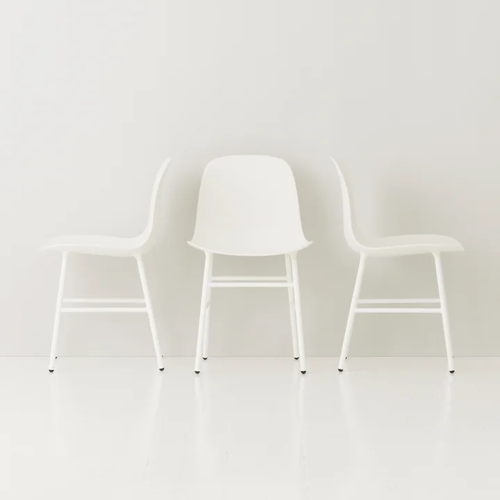 Normann Copenhagen - Form Chair, Steel Legs, white