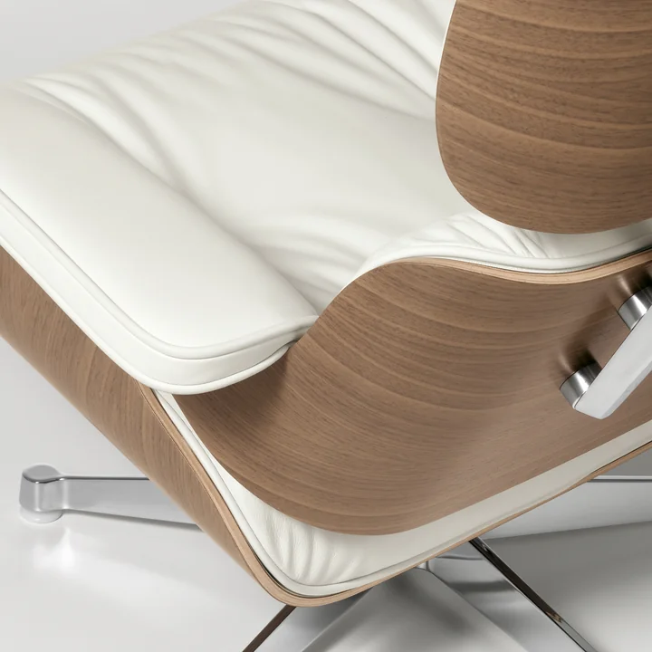 Lounge Chair from Vitra Leather Premium Snow