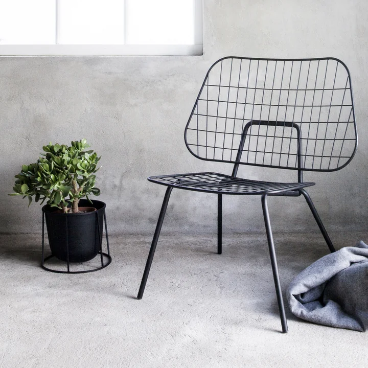 WM String Lounge Chair and Wire Pot from Audo