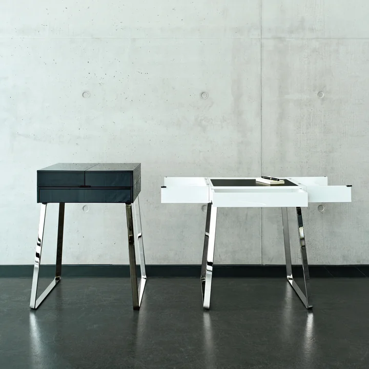 Designer secretary in steel and wood