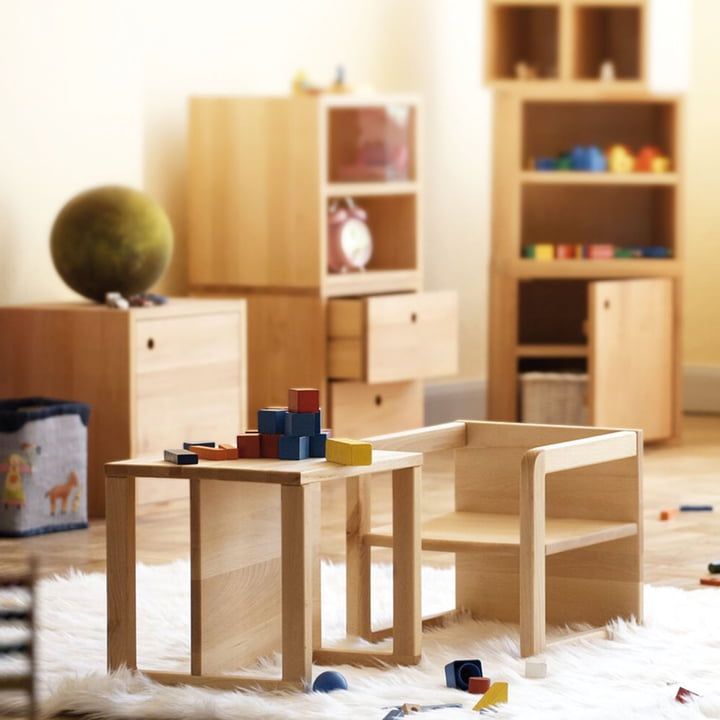 Jan Kurtz - Children´s Bench / Table Hugo, natural beech