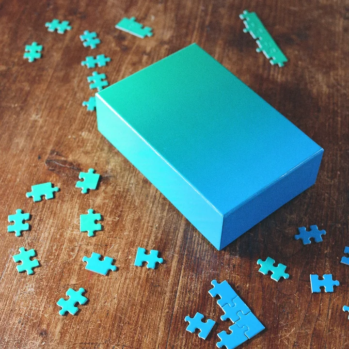 Areaware - Gradient Puzzle , blue / green