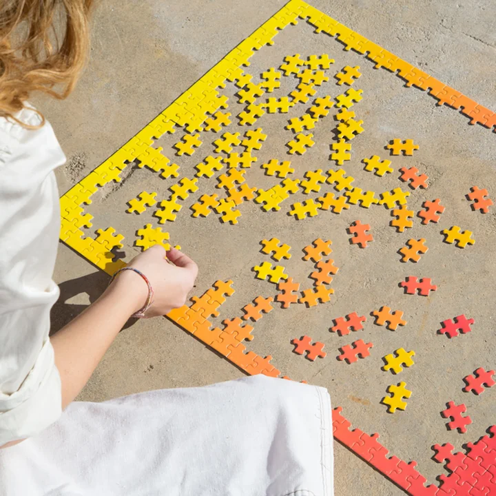 Areaware - Gradient Puzzle , red / yellow