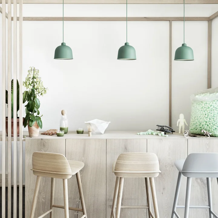 Muuto - Grain Pendant Lamp, dusty green