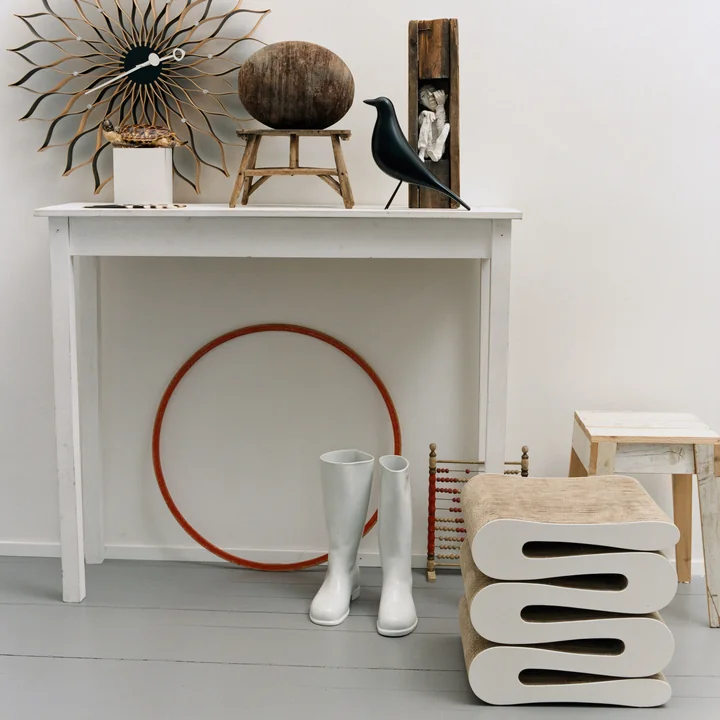 Wiggle Stool from Vitra with the Eames House Bird