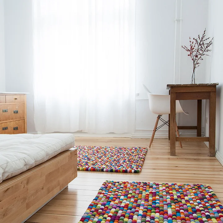 Lotte Rectangular rug from myfelt in the bedroom