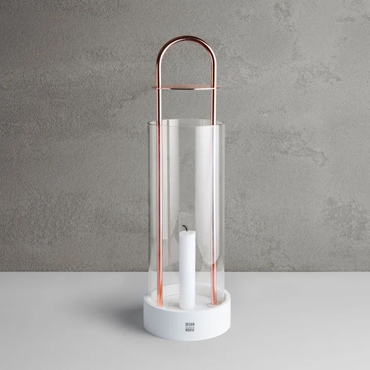 The Lotus lantern by Design House Stockholm protects burning candles