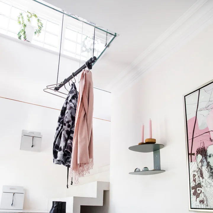 Swing Hanging wardrobe and magazine holder from Lind DNA