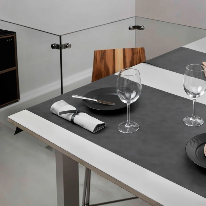 Table Runner by Lind DNA in Nupo anthracite