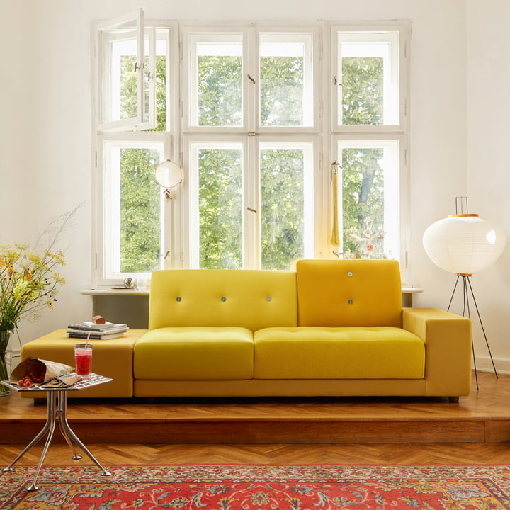 The Polder Sofa XL and the Akari 10A Floor Lamp by Vitra