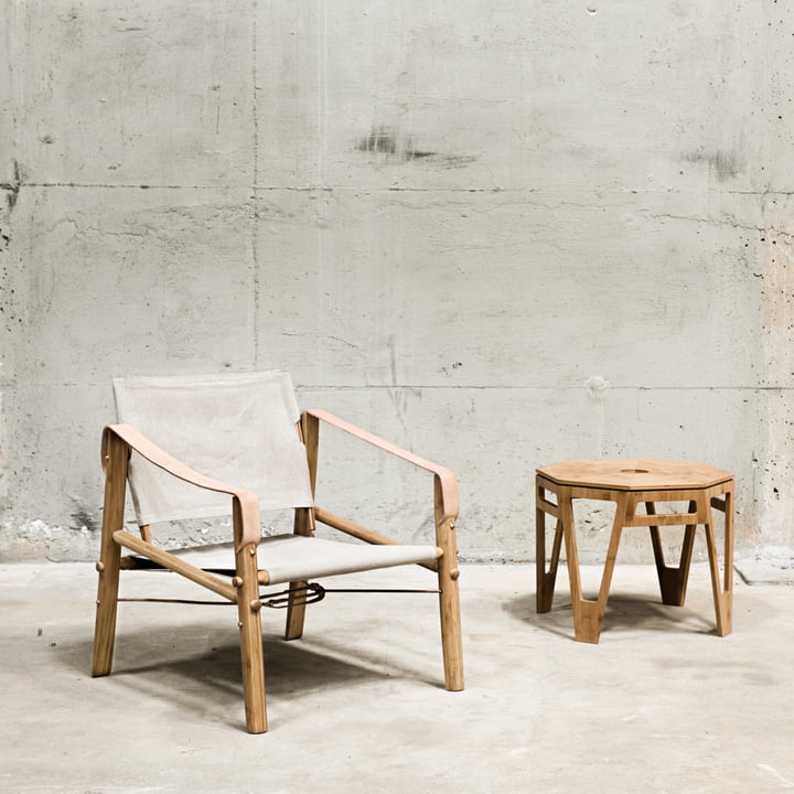 Chair and table made of bamboo wood