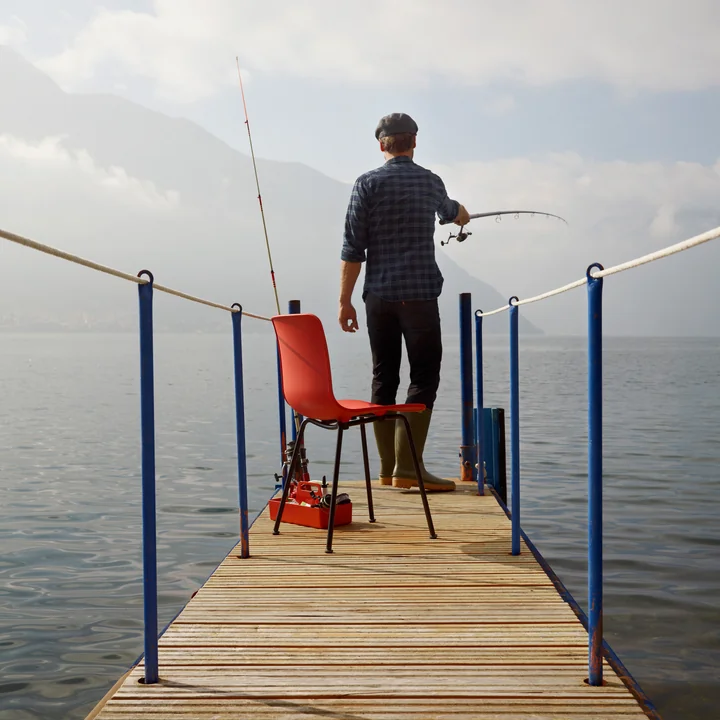 Hal Tube chair and tool box from Vitra