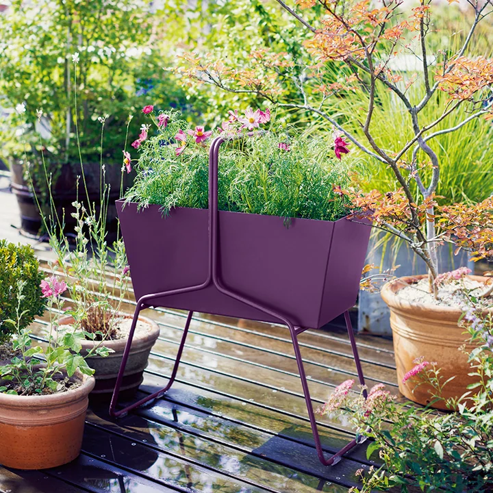 Fermob - basket planter high, aubergine