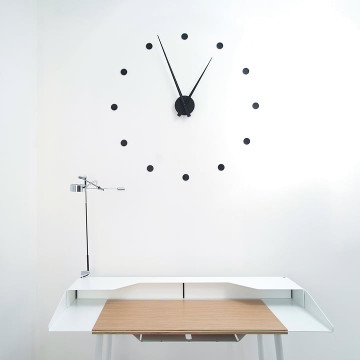 Radius Design - Flexible wall clock, black