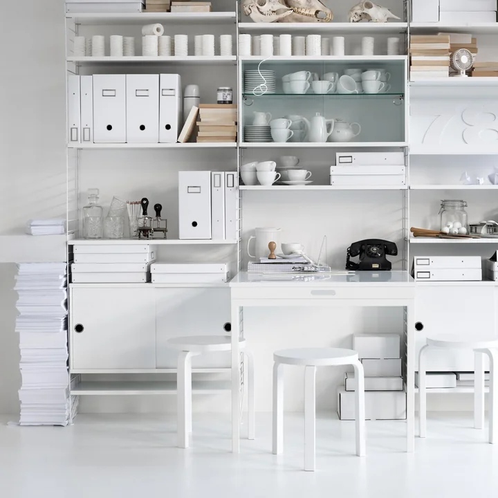 String Shelving system, white, ambience