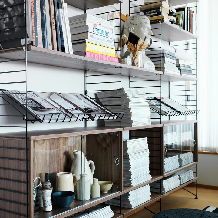 String - Pocket Wall Shelf, black