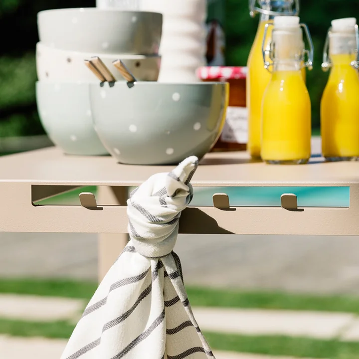 Side Table with Four Hooks