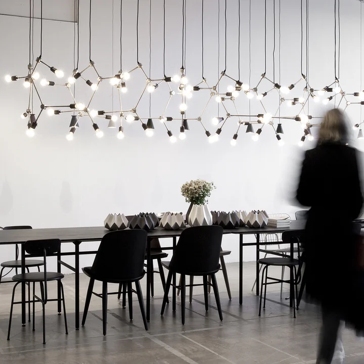 Franklin chandelier and Snaregade table