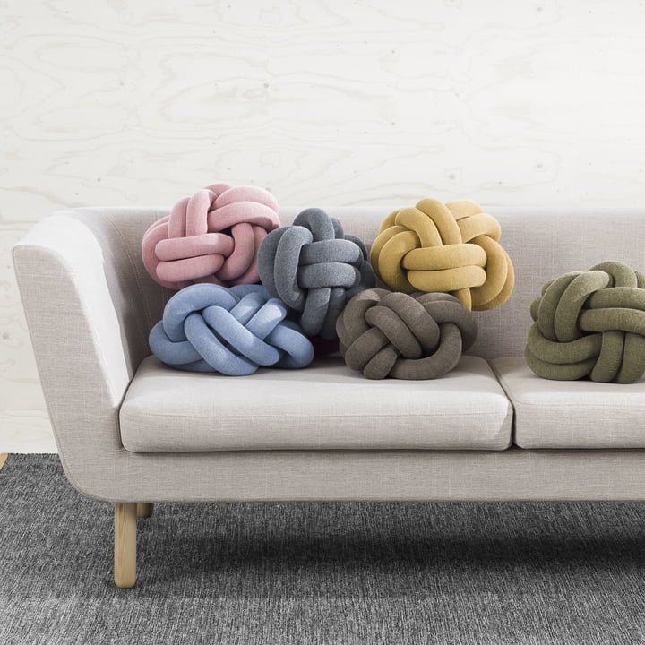 デザインハウス　ストックフォルム　Knot Cushion クッション　ブルー デザインハウス ストックフォルム Knot Cushion クッション ブルー