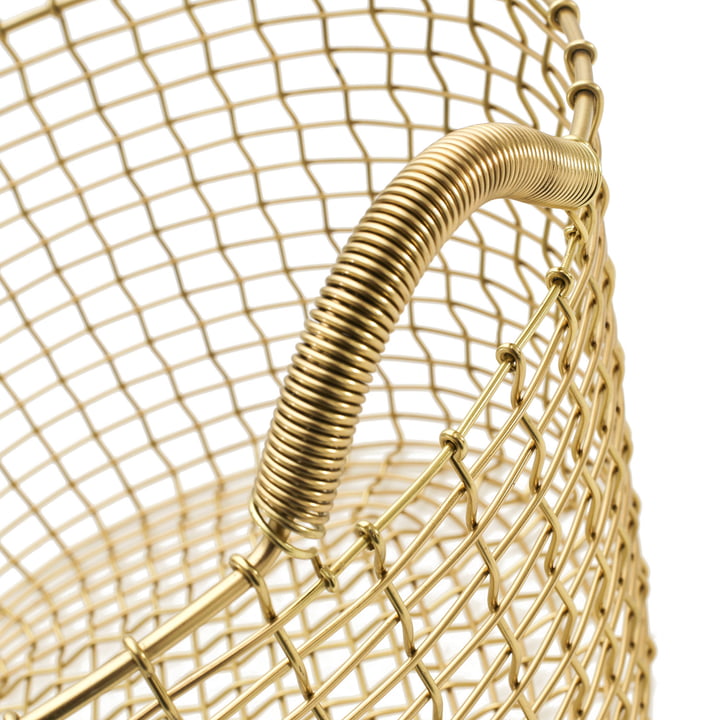 Classic 35 Wire Basket from Korbo made of Brass