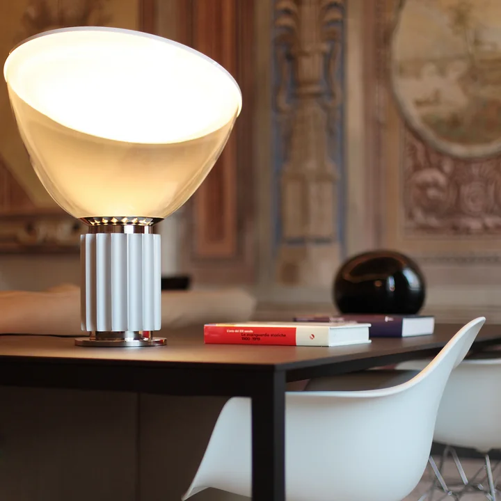 The Taccia LED Table and Floor Lamp by Flos in Anodised Aluminium