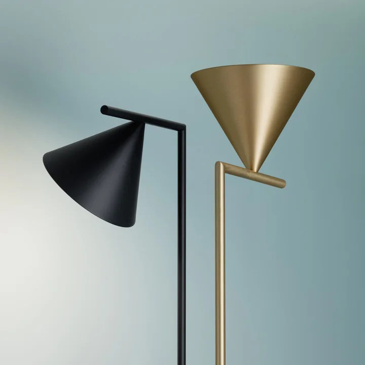 The Captain Flint LED floor lamp by Flos in brass and black