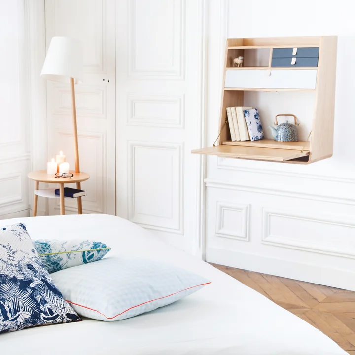 Wall secretary in bedroom