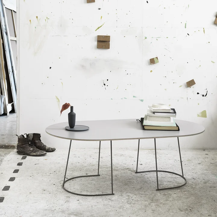 The Airy coffee table, large in grey by Muuto