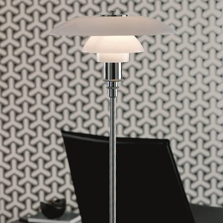 PH 3½-2½ Floor lamp by Louis Poulsen in high-gloss chrome