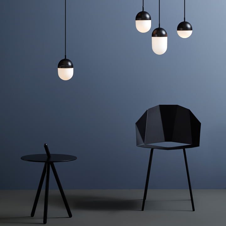 Dot Pendant lamp and Come Here side table