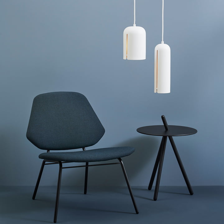 Gap Pendant Lamp and Come Here Side Table