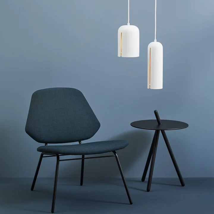 Gap Pendant Lamp and Come Here Side Table
