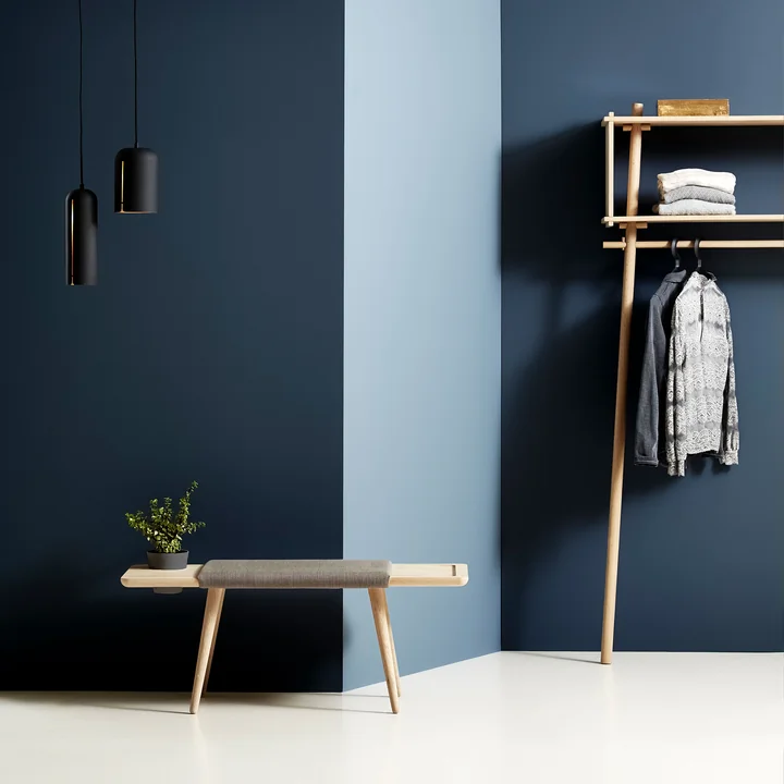 Gap pendant lamp and Töjlbox wardrobe