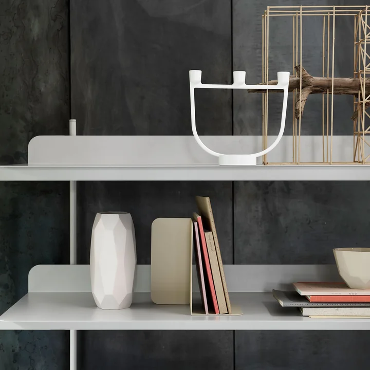 Compile Shelving System with Open Candle Holder