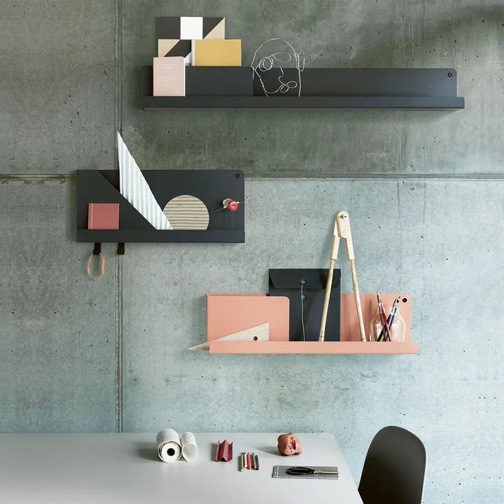 Folded shelf for the modern office