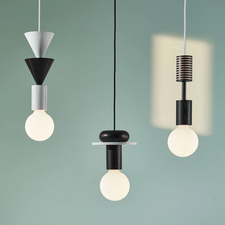 The Schneid - Junit Lamp Pendant lamp in black / white