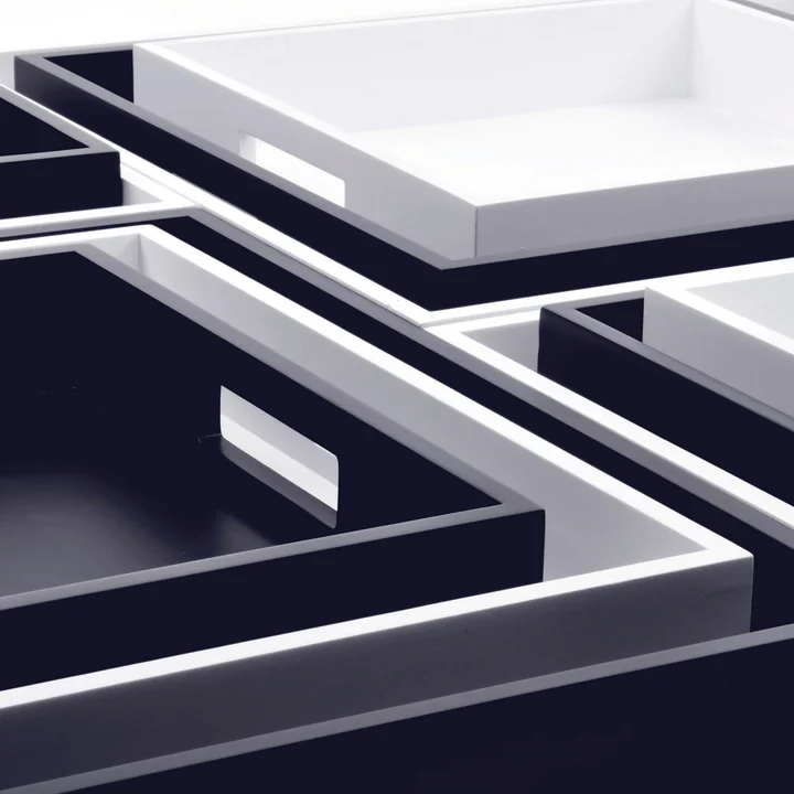 Zen Tray from XLBoom in Coffee Bean and White