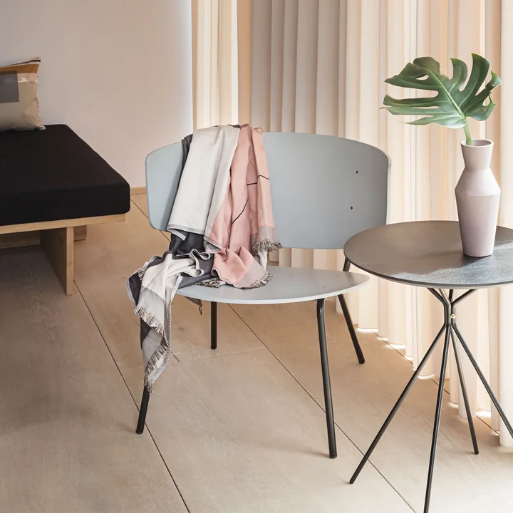 Herman Lounge Chair and Side Table with Sculpt Vase Corset