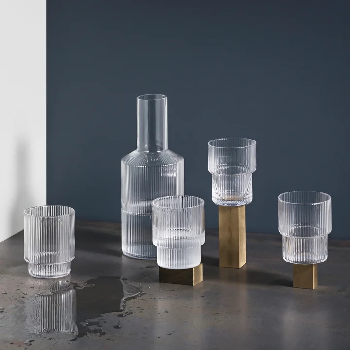 グラス・カップ・酒器 ferm living Ripple Small Glasses Ripple Small Glasses (set of 4) by Ferm Living | Modern